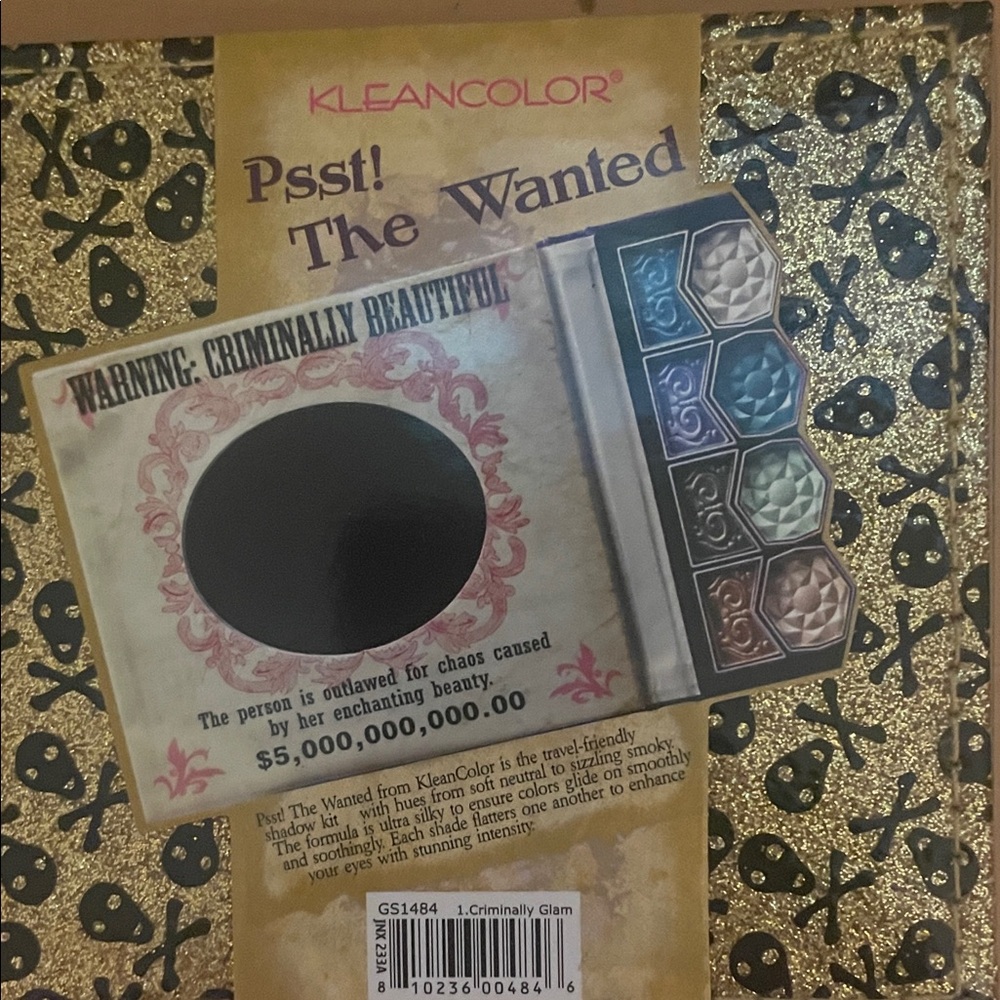 Kleancolor The Wanted Eyeshadow Palette - Criminally Glam NWT